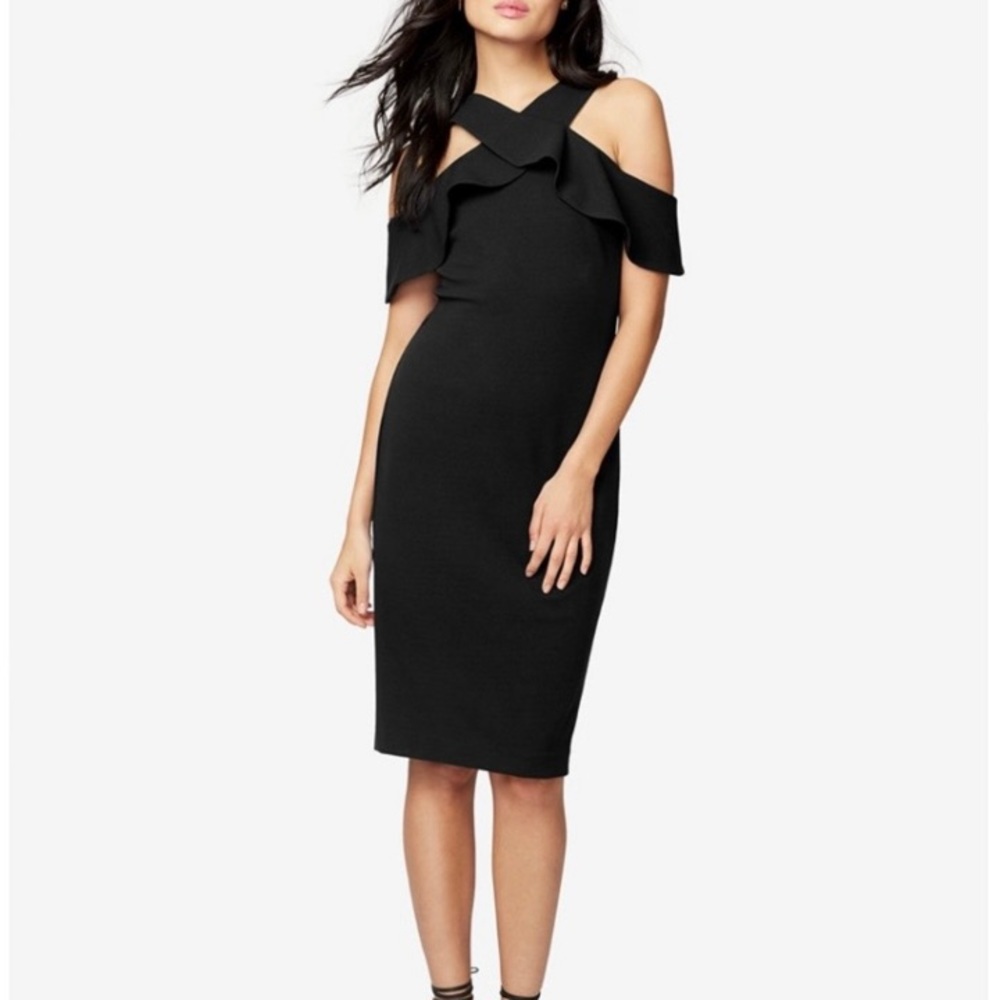 RACHEL Rachel Roy Cold Shoulder Ruffle Dress